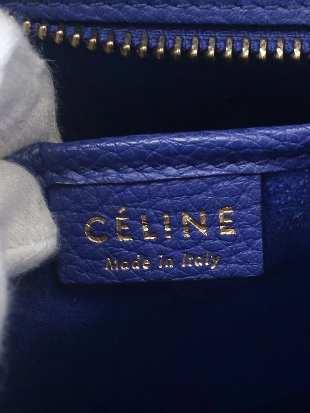 Best08 Celine Blue Nano Luggage 2way Tote Bag W-AT-0174 W-CU-0184 NQ11694 - Picture 6 of 7